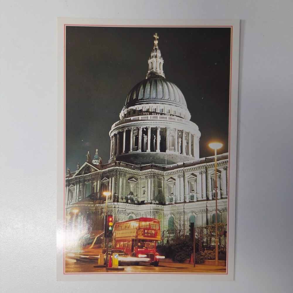 St Pauls Cathedral London by Night Postcard J Arthur Dixon Tony Wiles PLO 01806